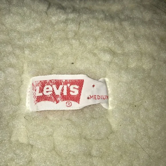 Vintage orange tab Levi’s denim Sherpa vest